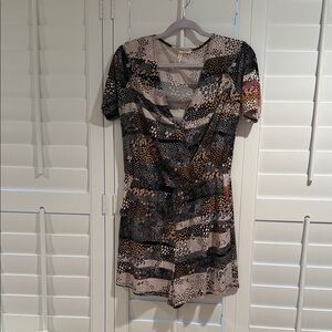 BCBGeneration Polka Dot Dress in Blue and White